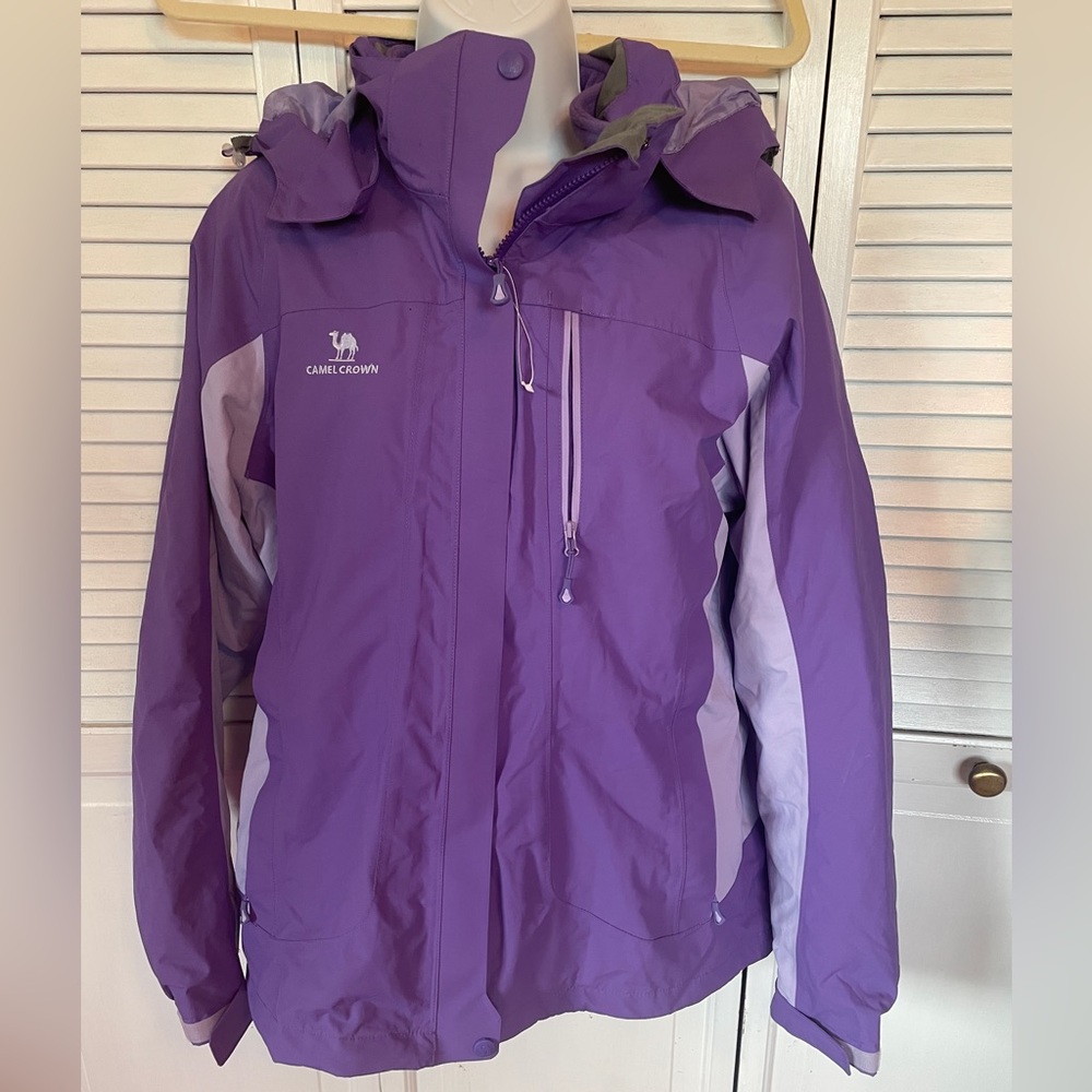 Camel Crown Purple Jacket Windbreaker Size Large